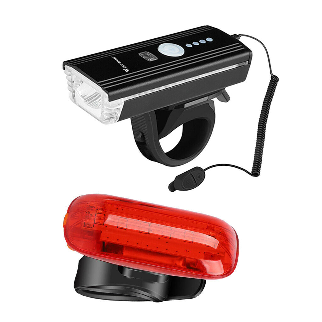 High Sensitive Sensor LED Rechargeable Bicycles Headlight Bike Front Brake Light