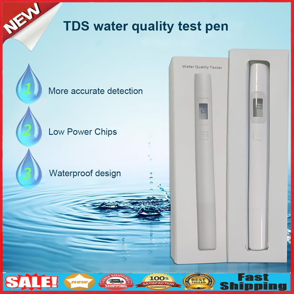 Digital Pen Water Quality TDS Meter Tester 0-9990 ppm Water Purity Monitor @
