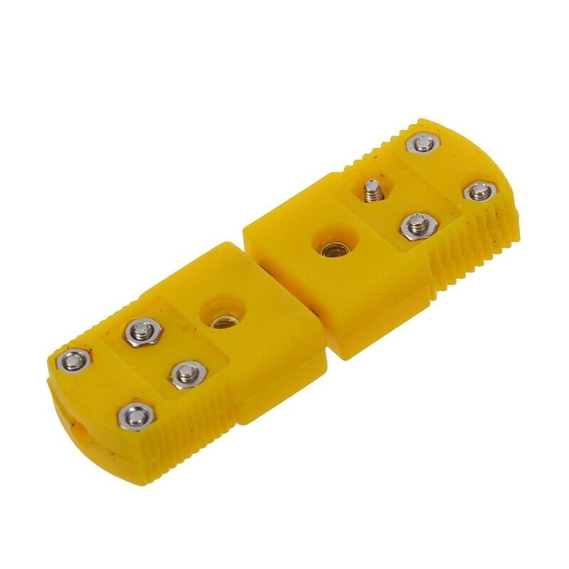 Yellow Plastic Shell K Type Thermocouple Plug Socket Connector Set N3U5U5