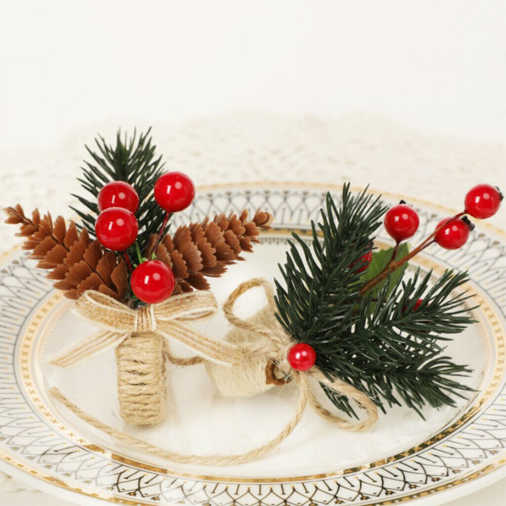 Set of 3 Pine Cone Napkin Holders Rings for Wedding Festival Decor Crafts
