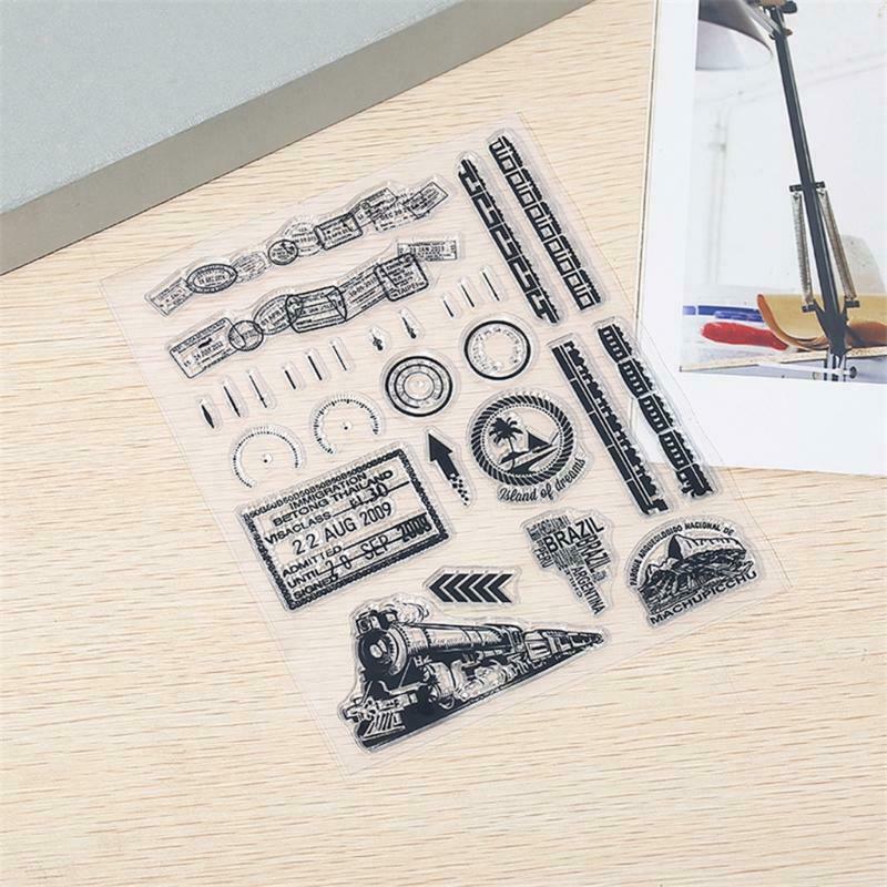 Train Silicone Clear Seal Stamp DIY Scrapbooking Embossing Photo Album Decor