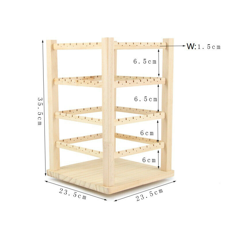 Rotating Ear Holder and Jewelry Organizer, 4 Tiers Jewelry Rack Display ClasO3Z4