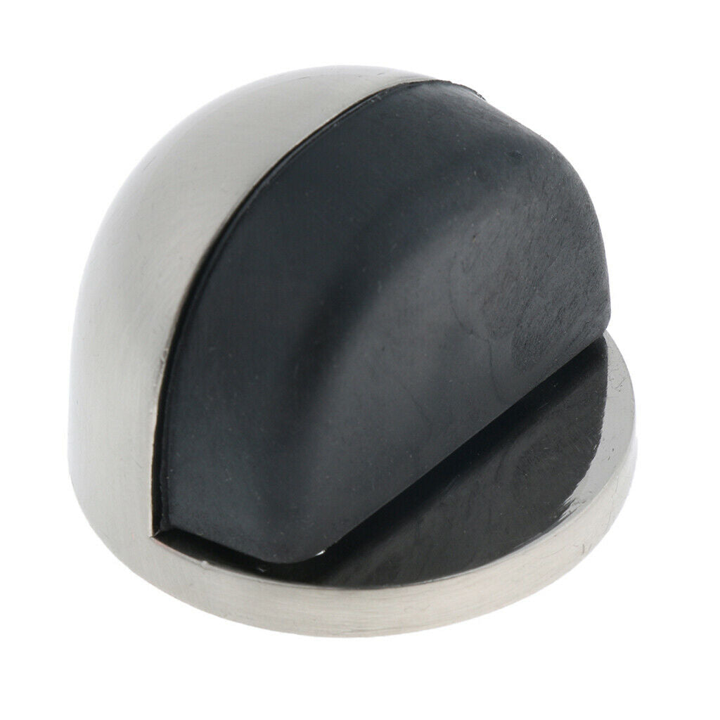 42mm Floor-mounted Wood Door Stops Zinc Alloy Half Moon Glass Door Stopper
