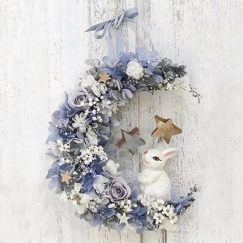 1x Christmas DIY Wood Rattan Moon Garland Pendant Hanging Ornament Home Decor
