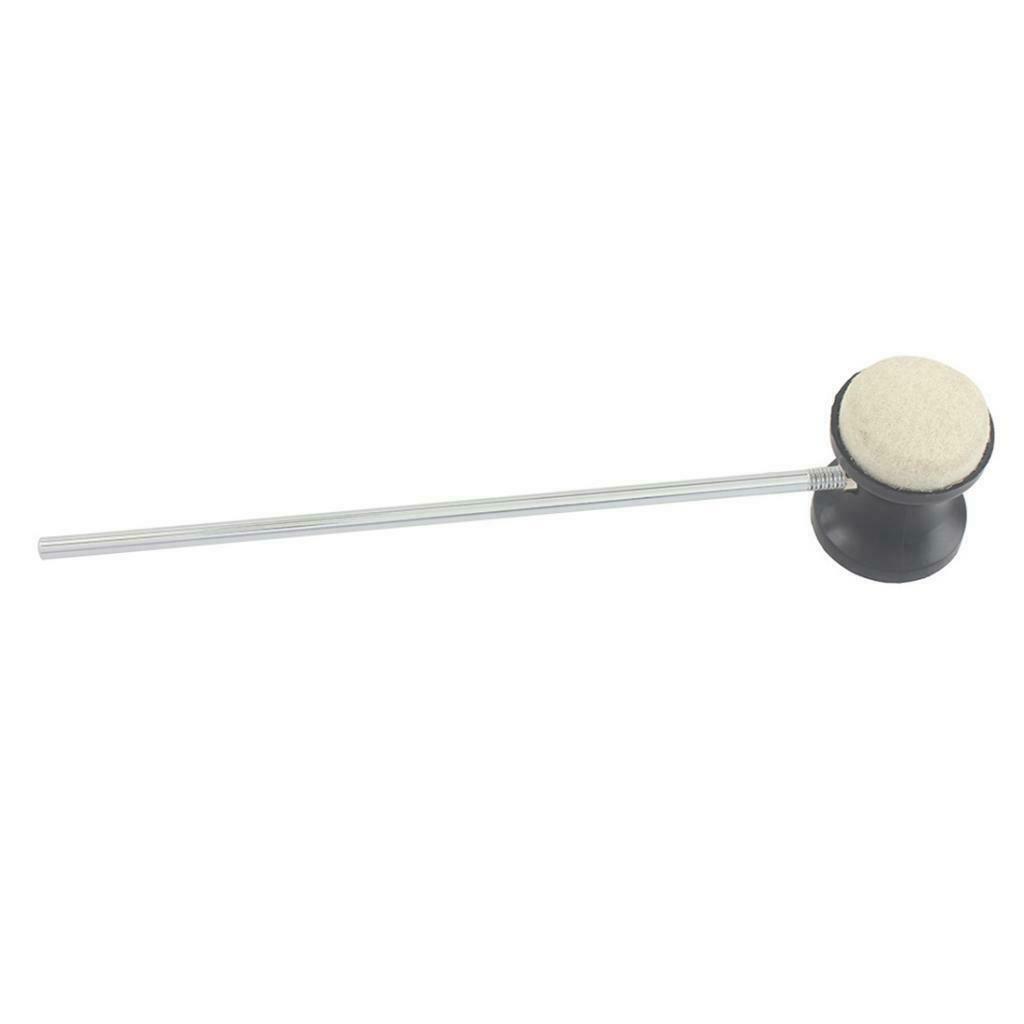 Bass Drum Pedal Beater, Stainless Steel Shank, Wool Felt Hammer, Lightweight