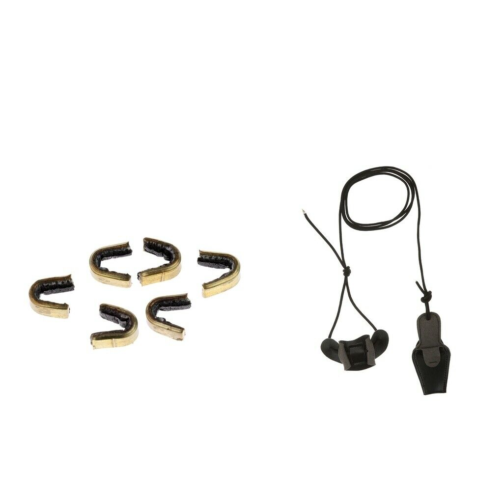 6pcs Nocking Points + Archery Stringer Tool For Recurve \ U0026 Traditional Bow
