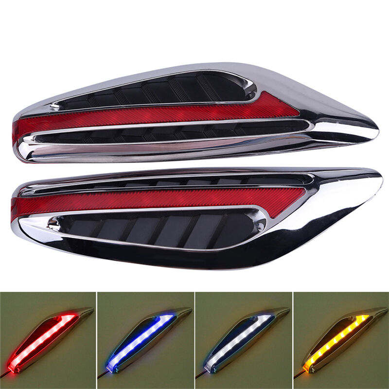 2X Blade Steering Light Fender Side Marker Light Car LED Turn Signal Lamps Re DD