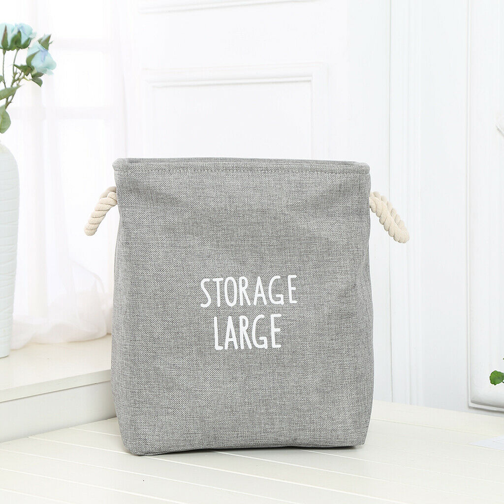 Fabric Storage Basket Bin 40x33x43cm Large Organization Storage Cube Grey