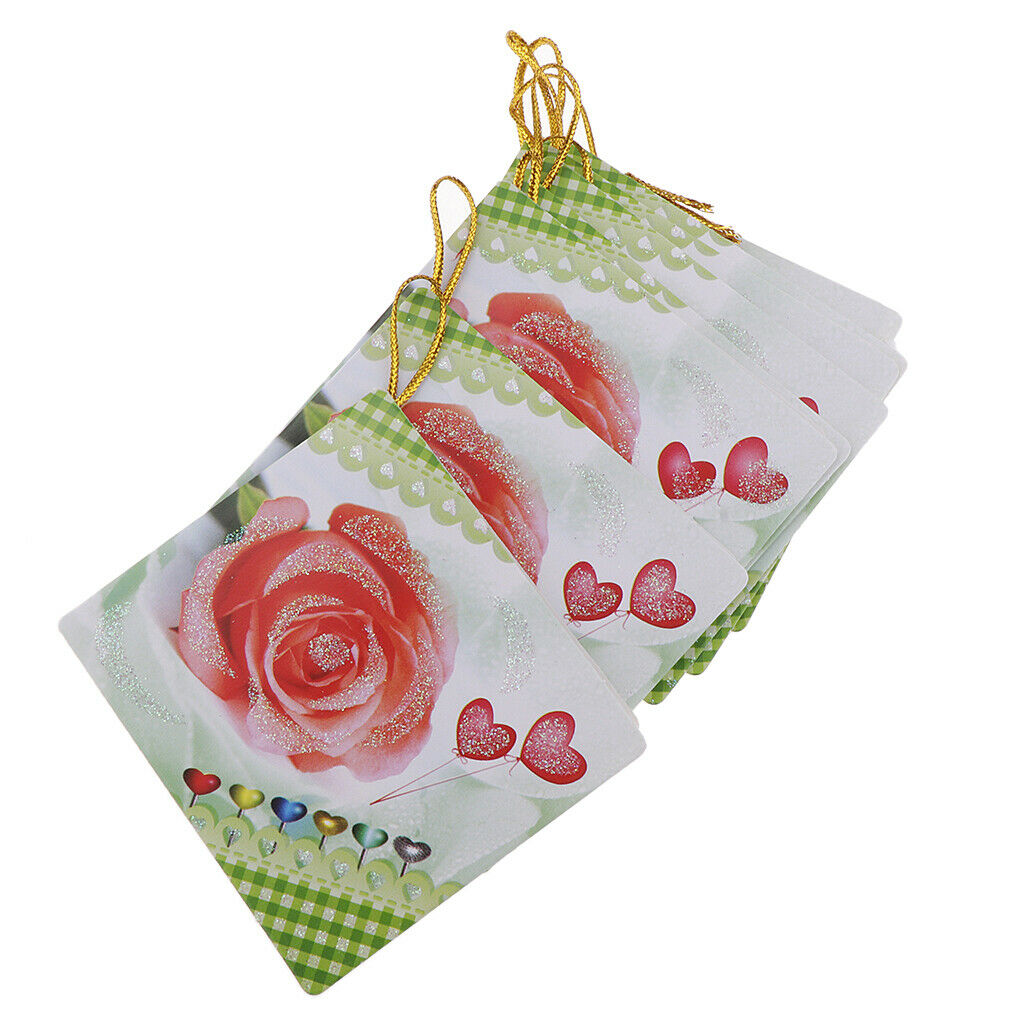 160pcs Rose Greeting Message Cards Hanging Notes Cards Party Decoration