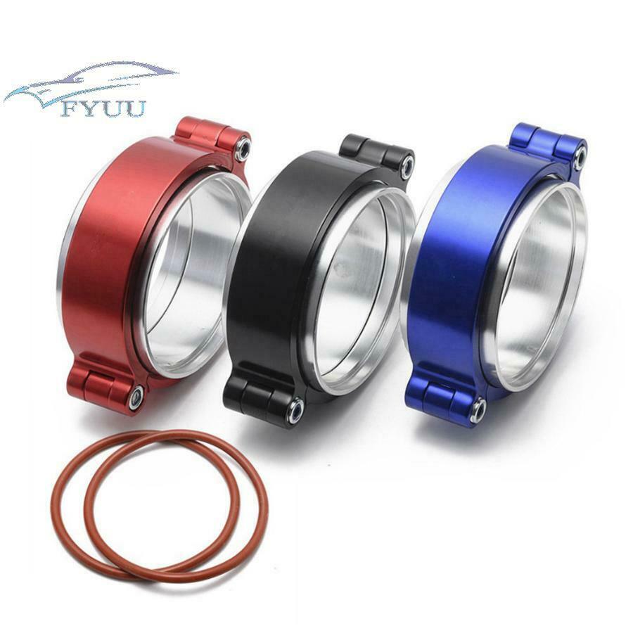 For 3" Turbo Pipe  Exhaust V-band Dump Clamp w Flange Assembly Anodized Clamp