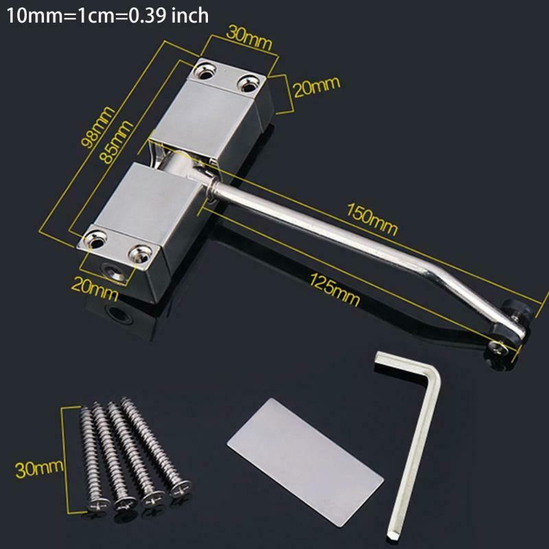 Stainless Steel Door Closer Auto Spring Buffer with Protective Door Gasket