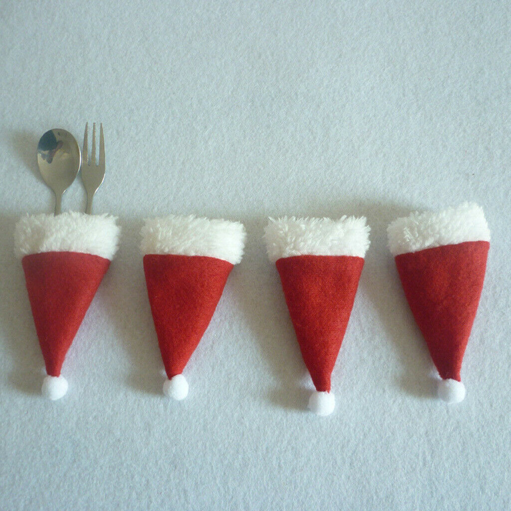 4x Christmas Gift Decoration Wine Bottle Cover Bags Santa Claus Navidad Dinner