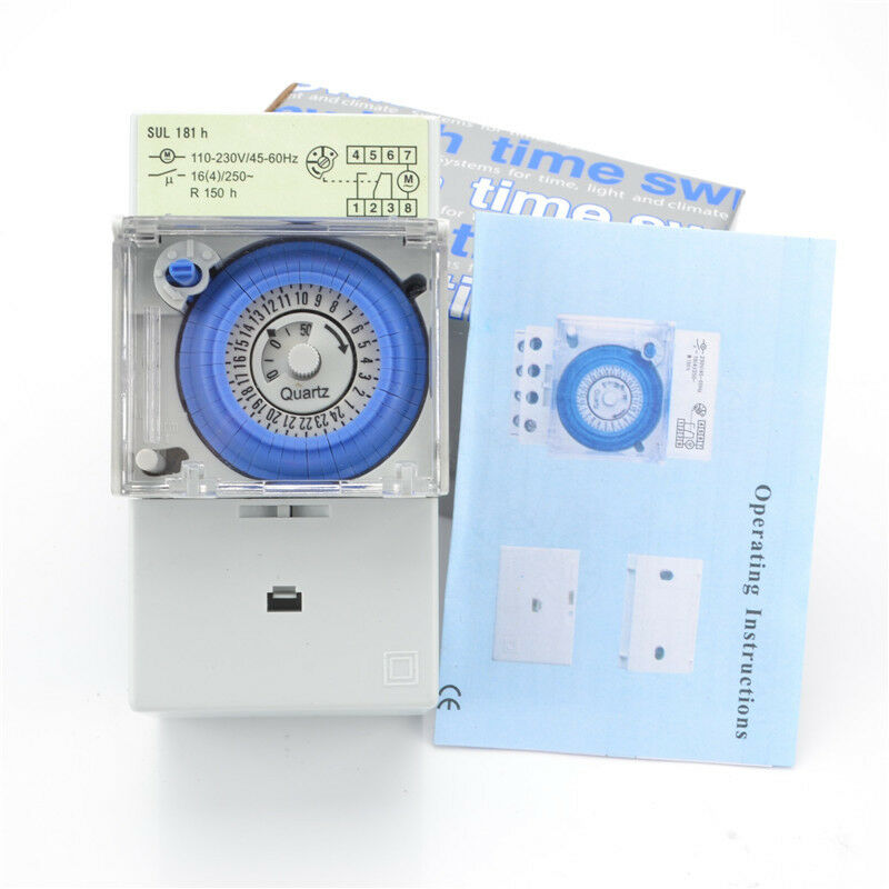 1PCS Mechanical Timer DIGITAL PROGRAMMABLE TIMER RELAY SWITCH MANUAL/AUTO CONTRO