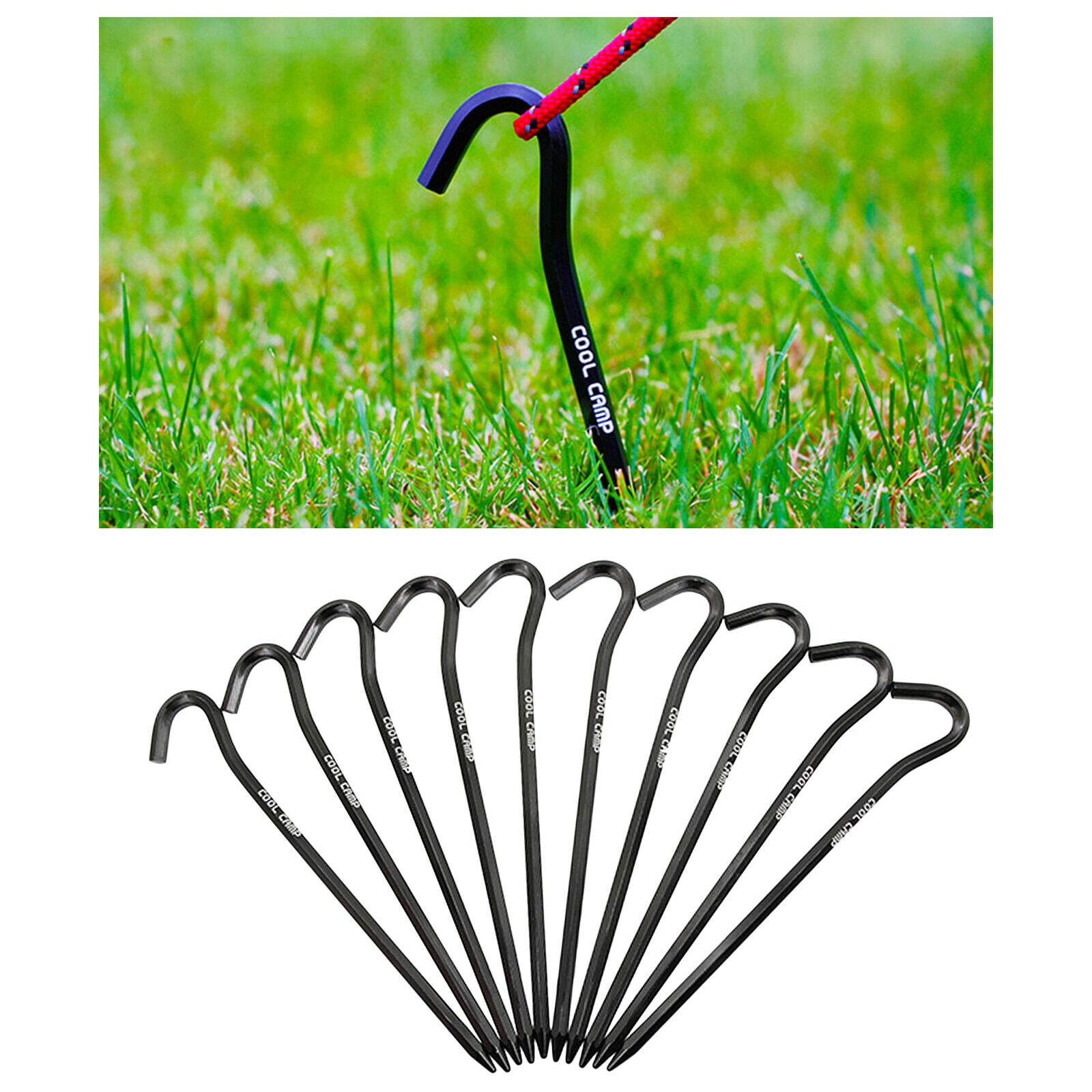10x Aluminum Alloy Tent Stakes Outdoor Camping Garden Fence Ground Pegs