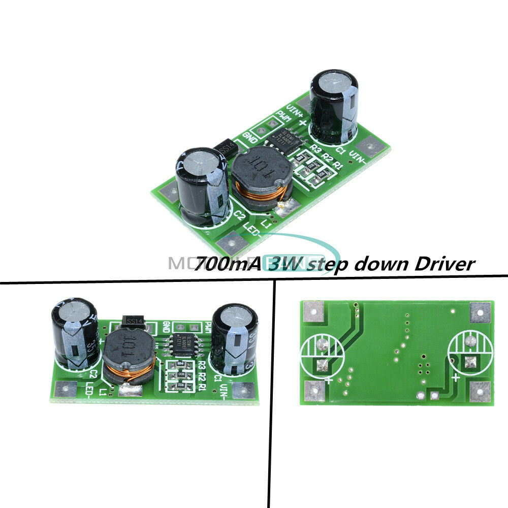 2PCS 3W 5-35V LED Driver 700mA PWM Dimming DC-DC Step-down Constant Current
