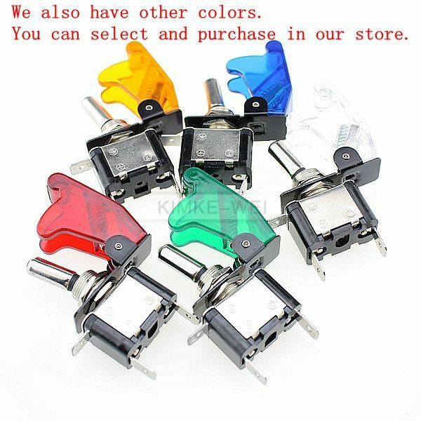5x Red LED Illuminated Toggle Rocker Switch With Cover For Car Boat 12V 20A New