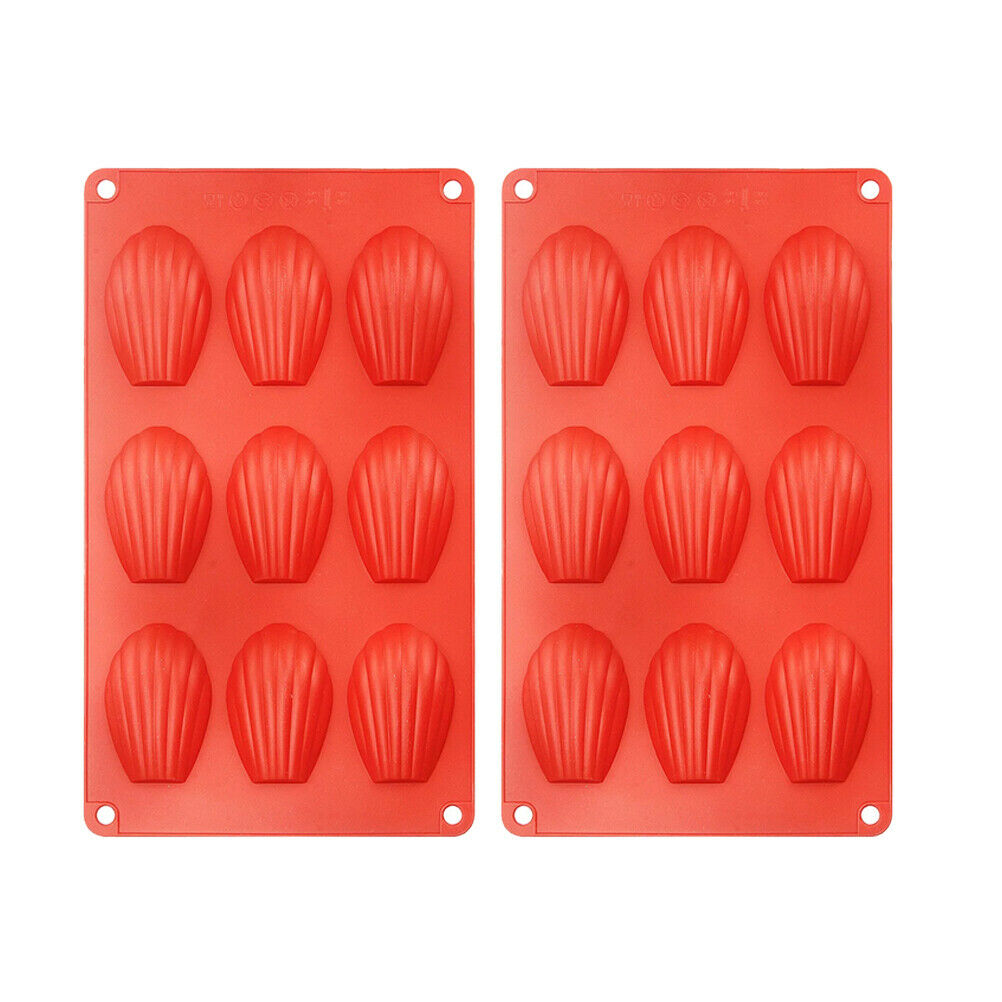 2Pcs Non-stick 9 Cavity Silicone Baking Molds for Cake Chocolate Candy Cookies
