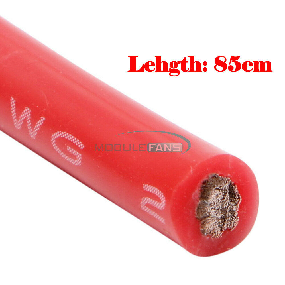 85CM Black + 85CM Red AWG Gauge Wire Flexible Copper Stranded Cables For RC