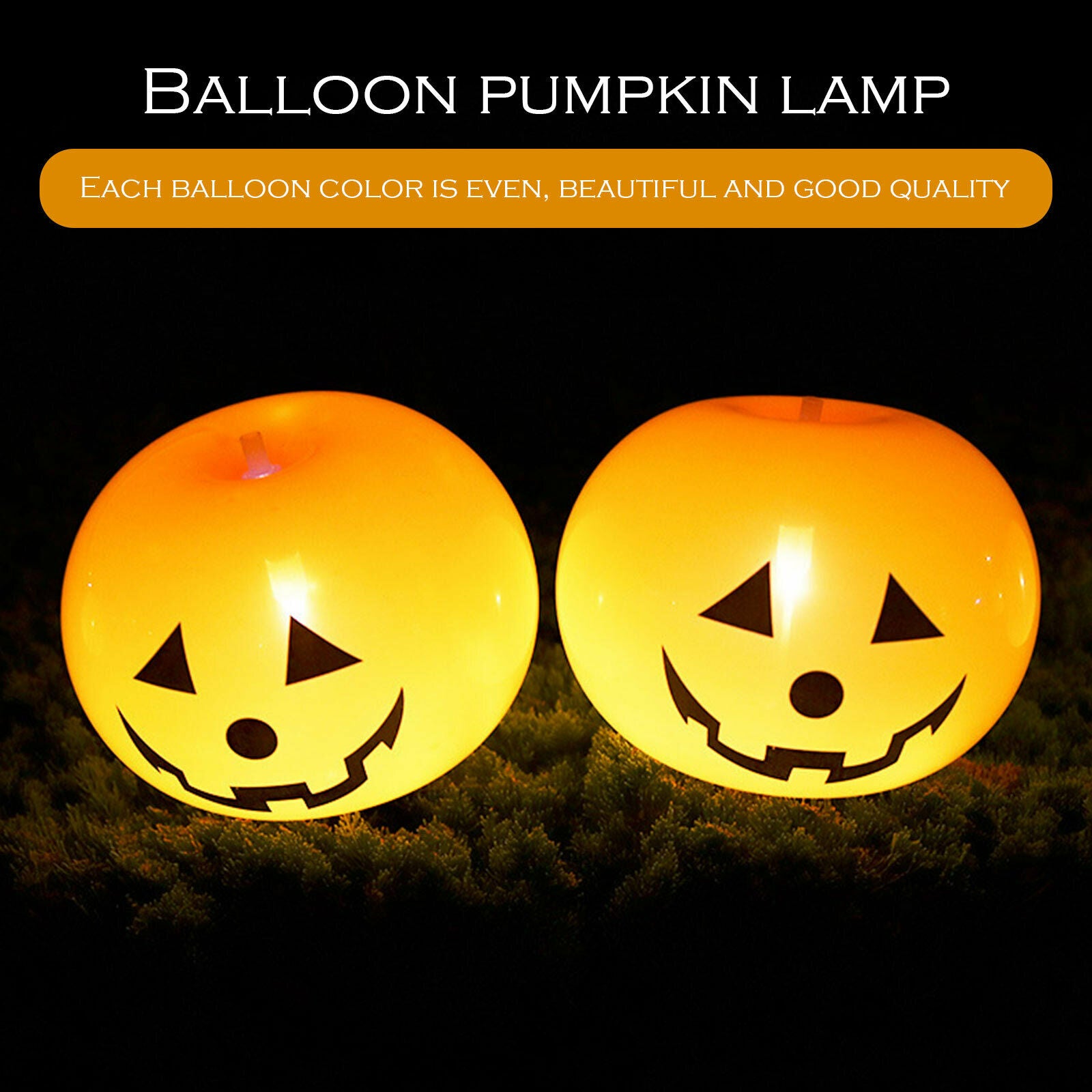 LED Light Up Balloons 20 Pack Halloween Party Balloons Pumpkin Festival Decor