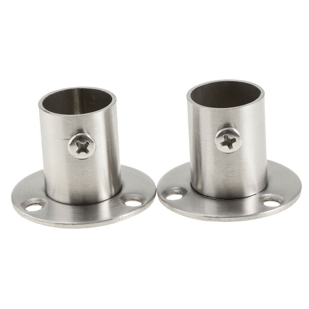 Hanging Garment Pipe Bracket Walk In Wardrobe Rail Ends Supports 42 x 30mm