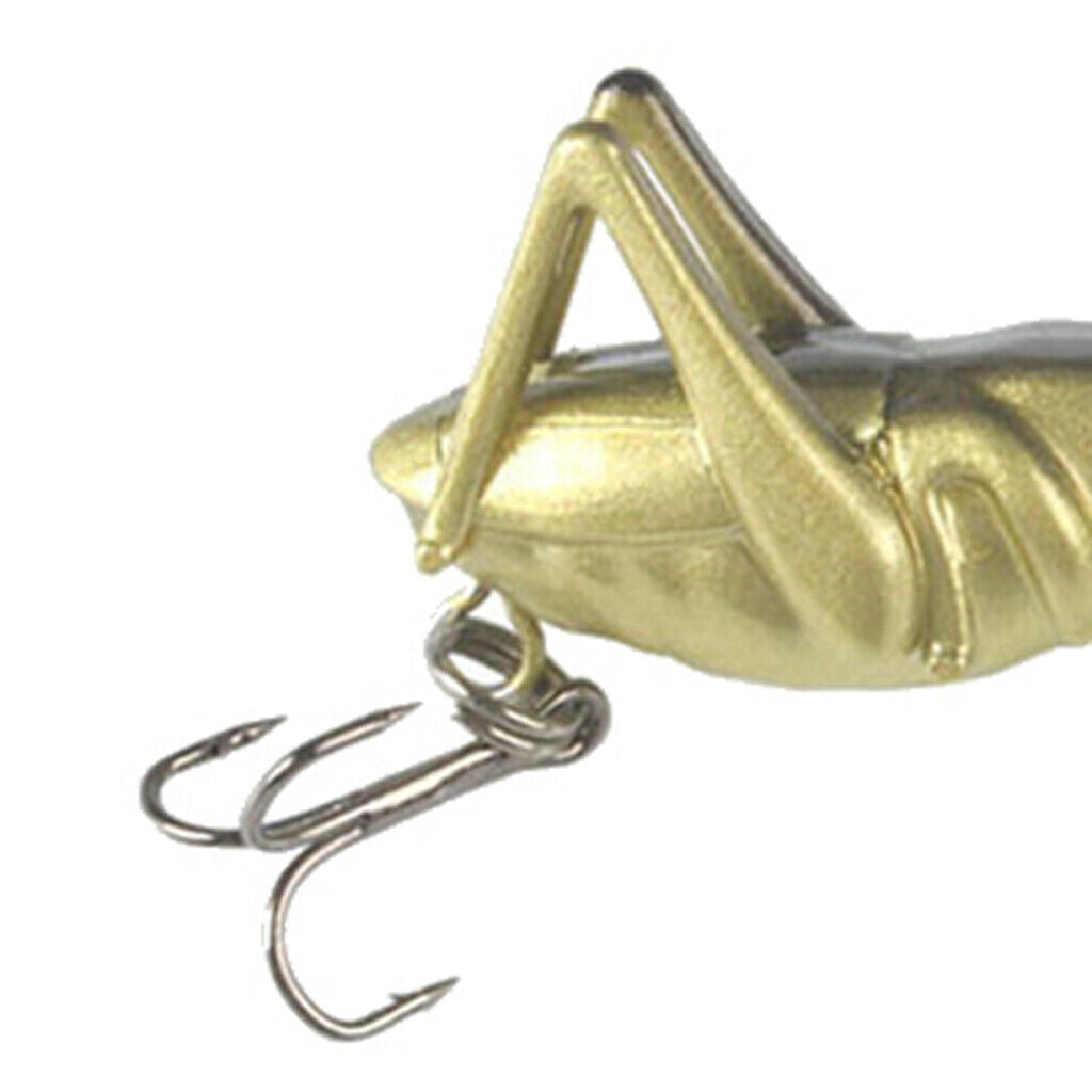 5Pcs Artificial Grasshoppers Insects Fishing Lures Hard Baits Crankbaits
