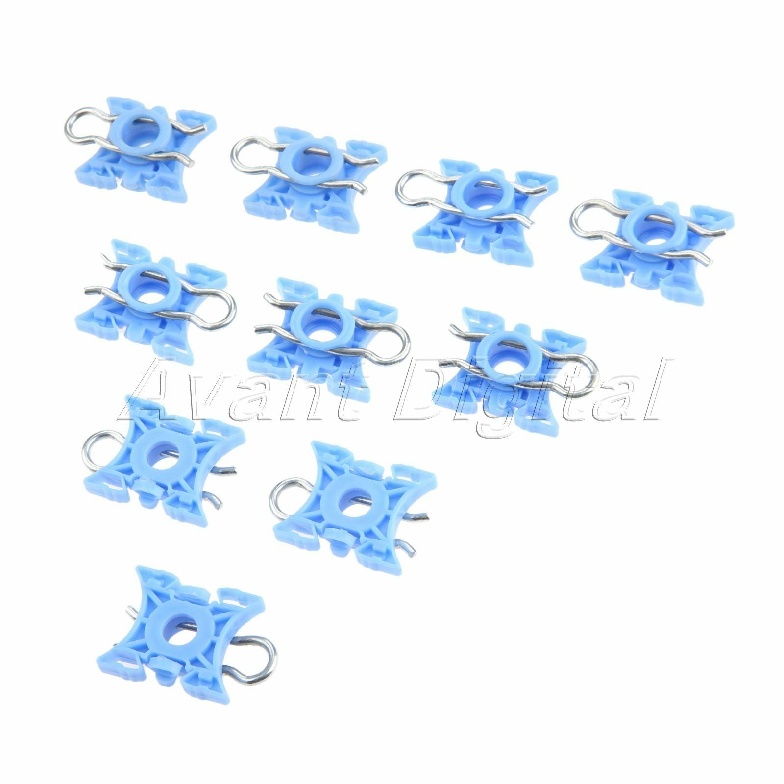 10PC Auto Car Window Regulator Repair Clips 3509416 Plastic Blue For E32 E34