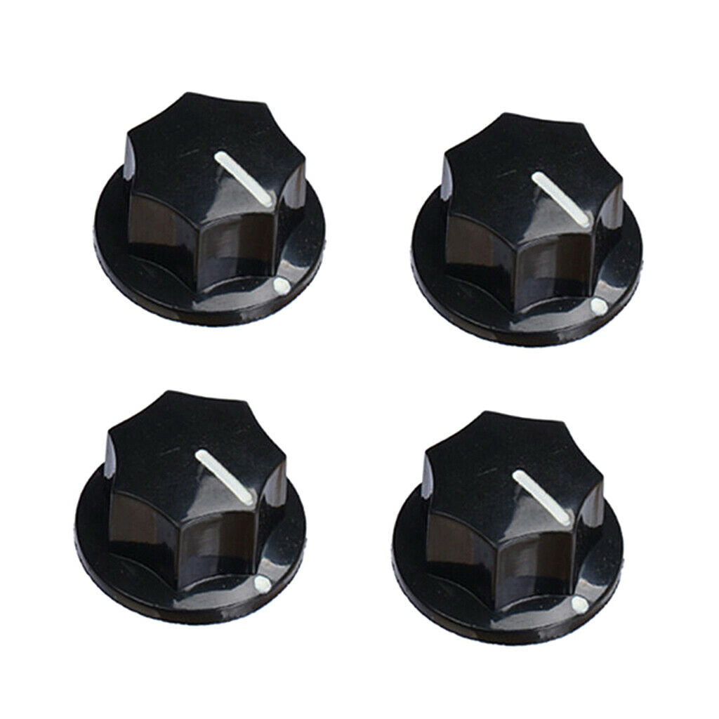 4Pcs Black Plastic Guitar Effect Pedal   Button Cover Protective Protector