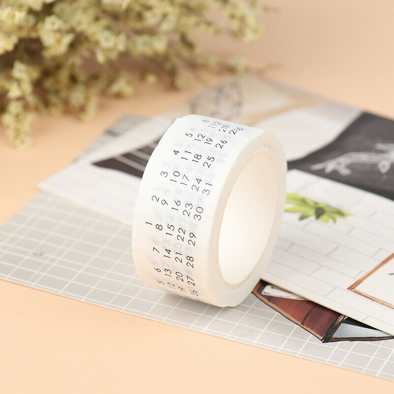 2 pcs/set Date Week Calendar Tape Planner Masking Tape Journal Supplies PBH XC