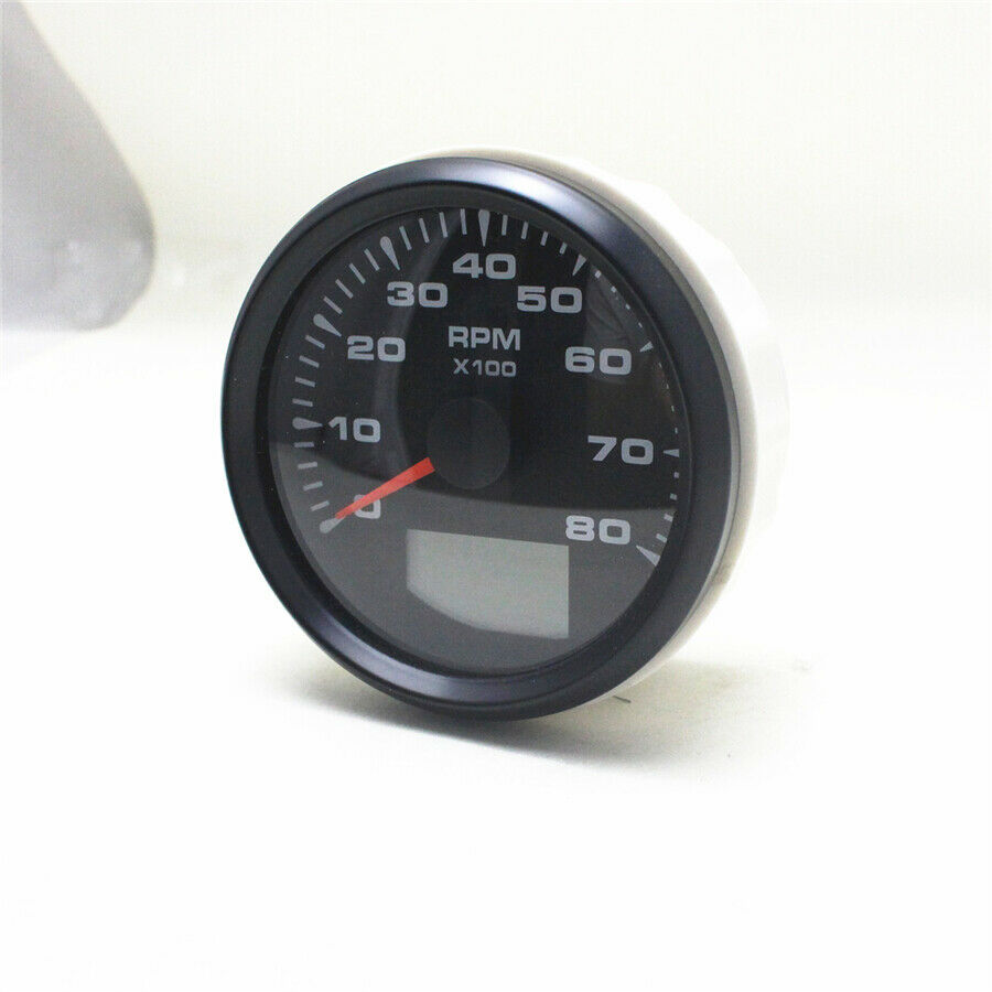 85mm Digital LCD Car Trip COG Tachometer 8000 RPM Anti-fog Glass IP67 Waterproof