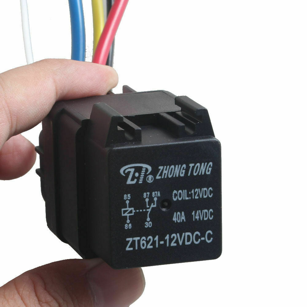 Water Resistance Integrated Automobile Relays 12V 40A 5PIN AUTO Relay Socket