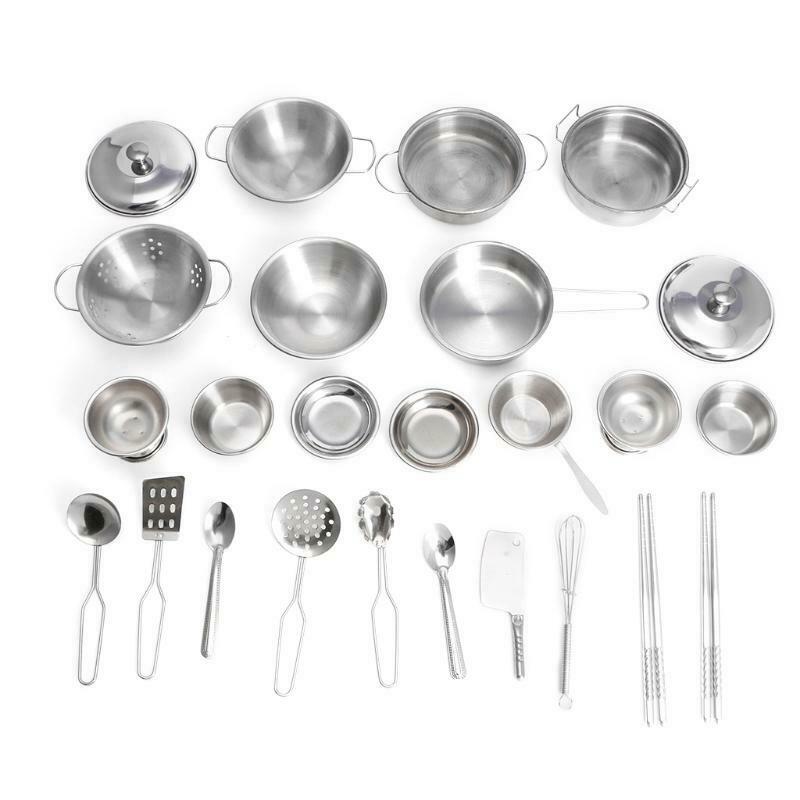 25pcs Stainless Steel Kitchen Cooking Utensils Mini Tools Play House