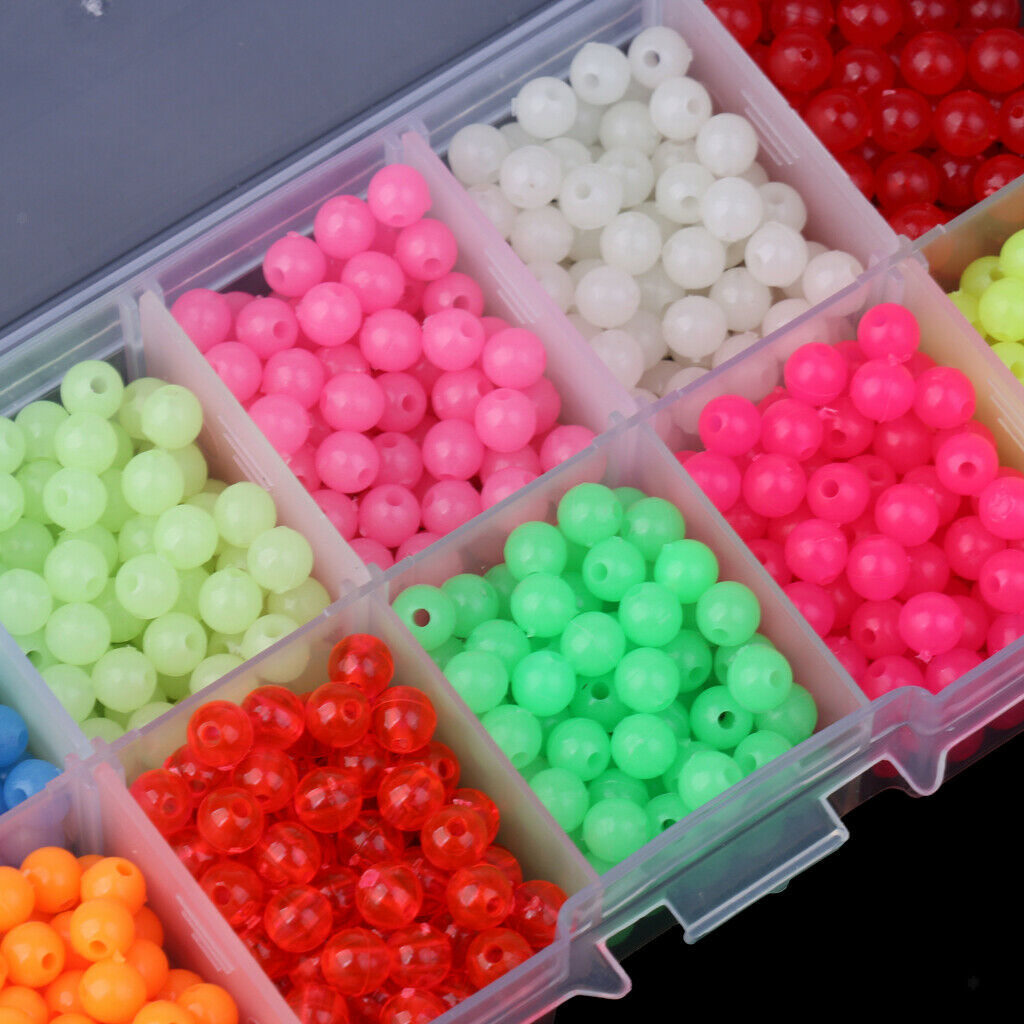 Plastic Luminous Round Beads Fishing Baits Fishing Bead Fishing Beads Kit