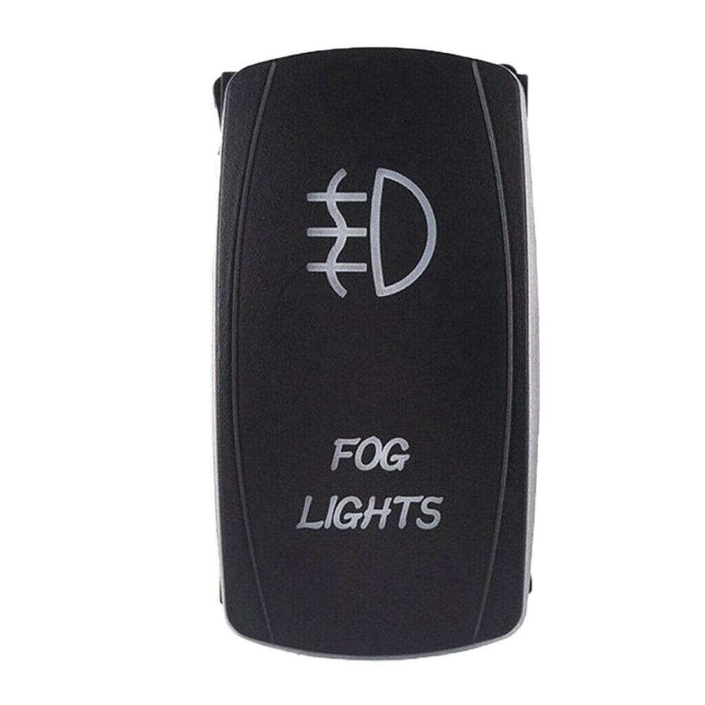 Universal Car Boat Marine Van Blue LED illuminated Rocker SPST Switch ON OFF