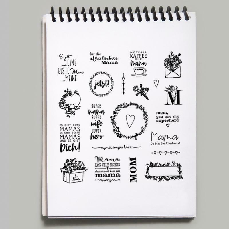 Multi Types Wishes Lettering Clear Stamps Elegant Card Making Stamps for Card