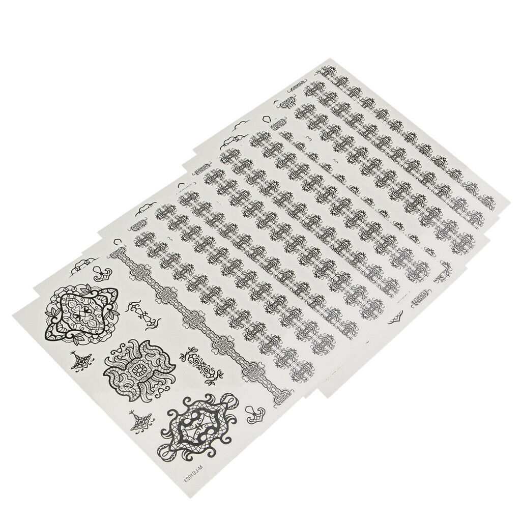 Temporary Flash Tattoo Inspired Stickers Transfer Stencil Paper Removable LS1023