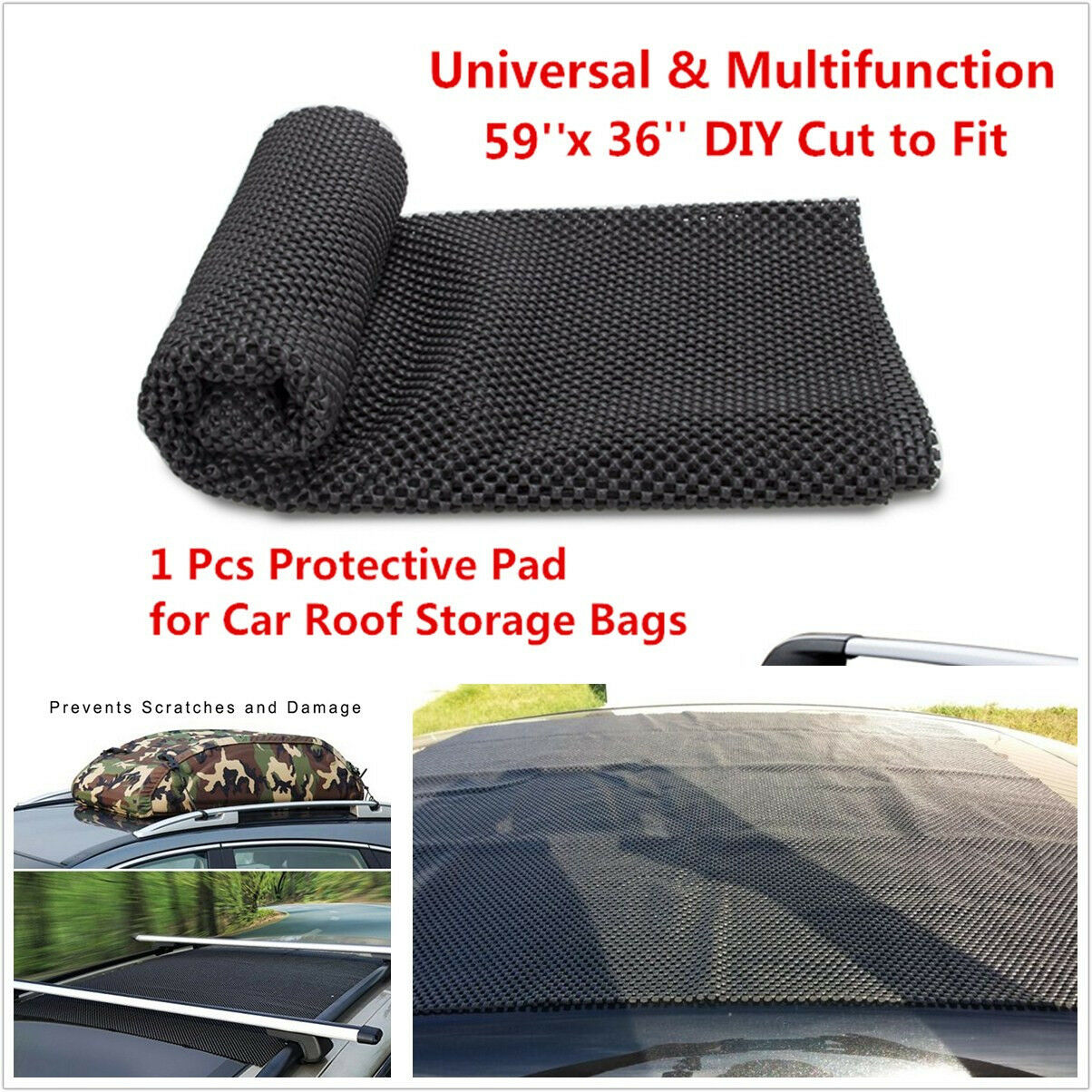 Car Roof Mat Rooftop Pads Protective Layer Paint Anti Scratch Storage Bag Grip