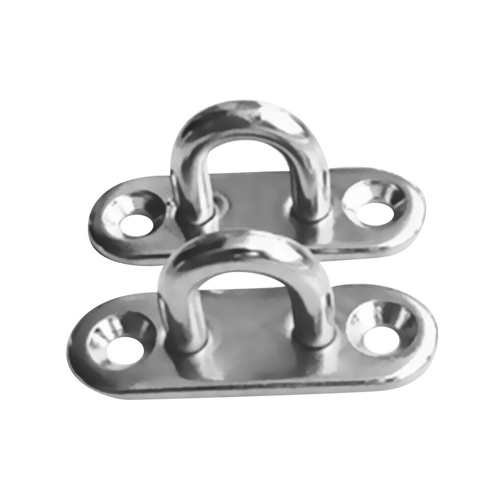5mm 316 Stainless Steel Oblong Pad Eye Plate Eye Hook Staple for Boat Marine