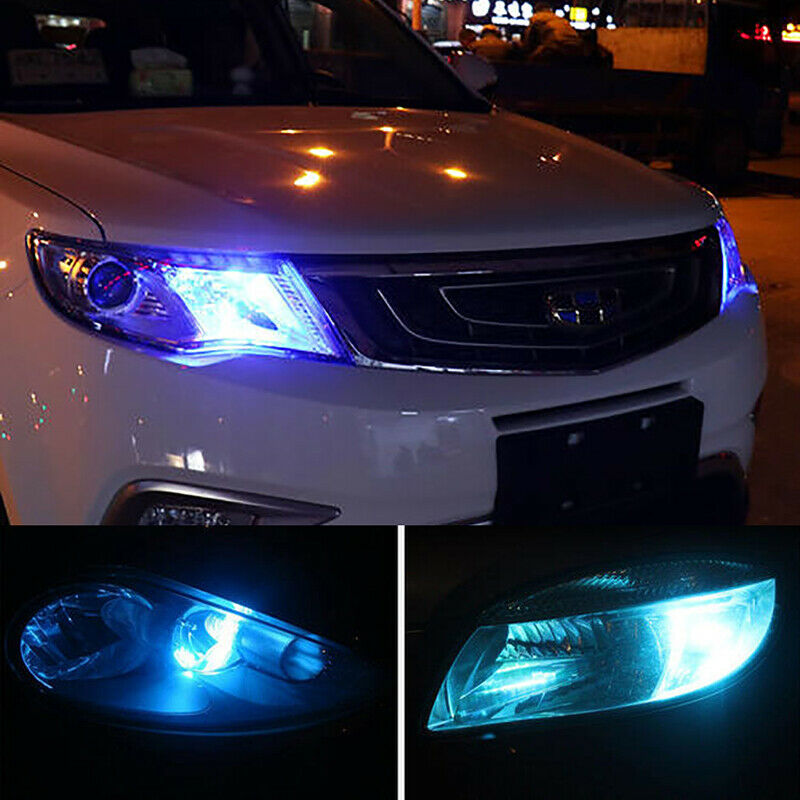 10PCS W5W T10 Glass Housing COB LED Car Bulb White License Plate Lamp Dome LigSJ