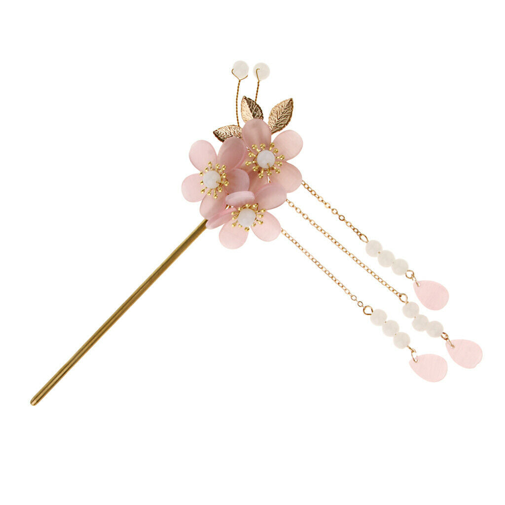 Fashion Women Leaf Flower Hair Chopstick Hair Stick Hairpin Chignon Pin Gift