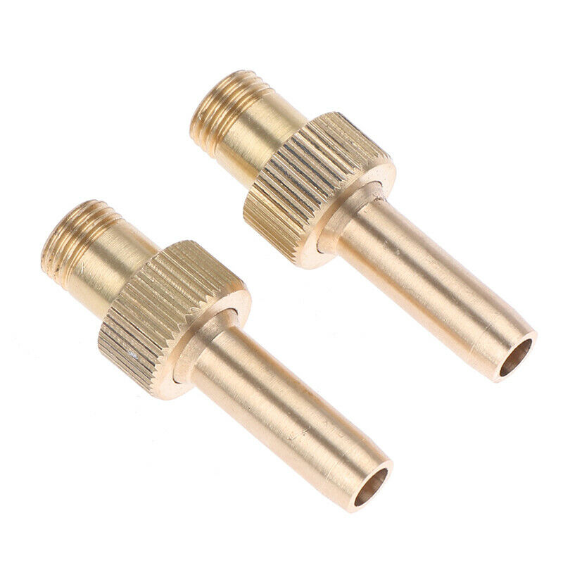 2Pc M10 Male Thread Brass Micro Pure Jet Straight Water Fountain Nozzles .l8