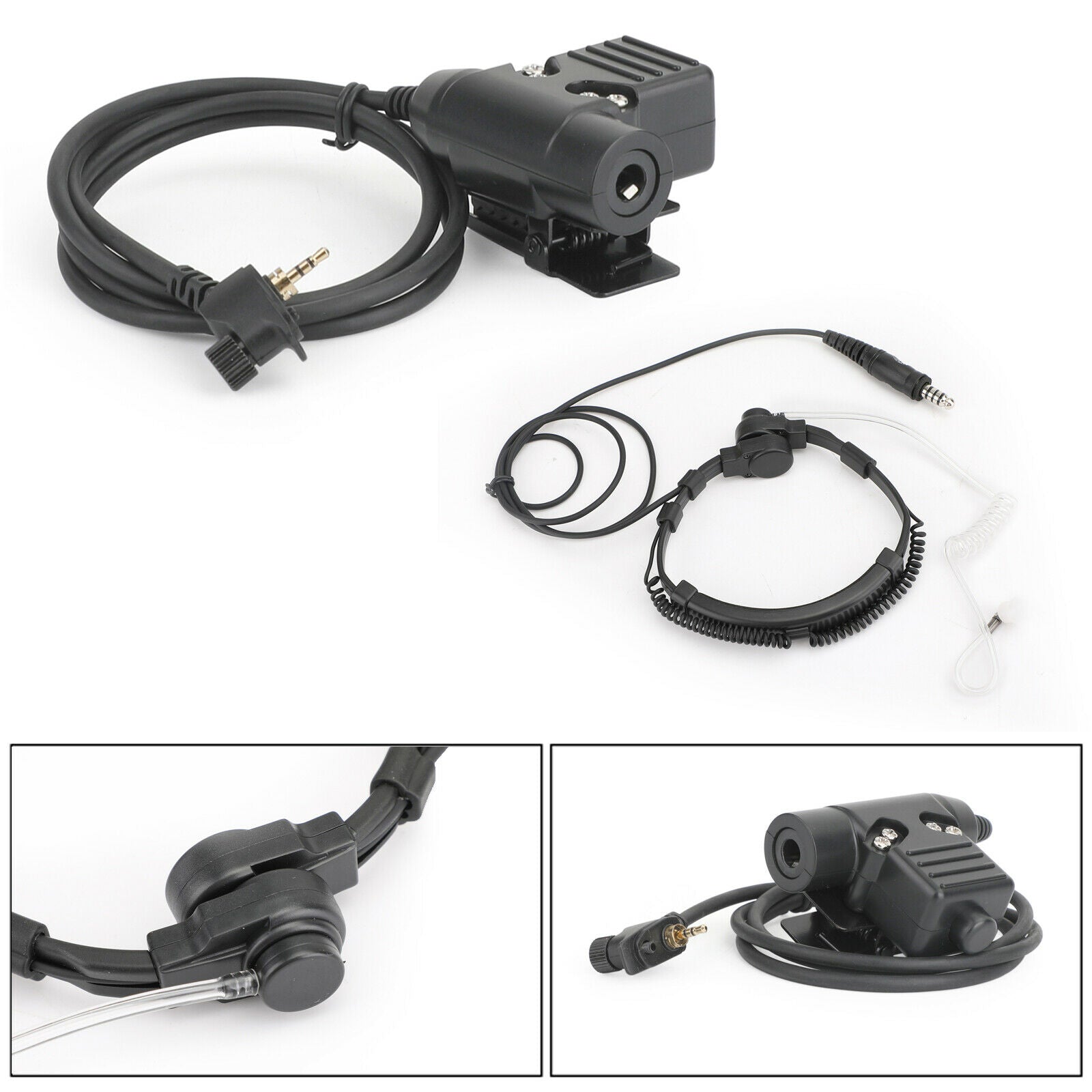 Adjustable Throat Earpiece + Push-To-Talk Kit for MTP850 MTH600 MTH800 CA