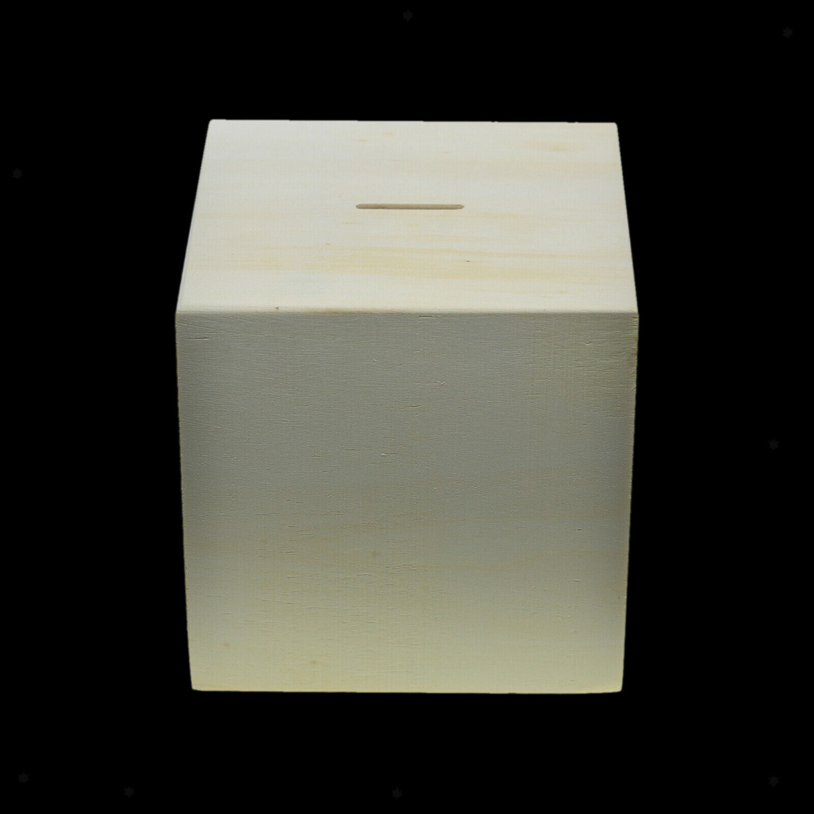 Prettyia Wood Cuboid Shape Coin Money Bank Saving Pot Creative DIY Painting