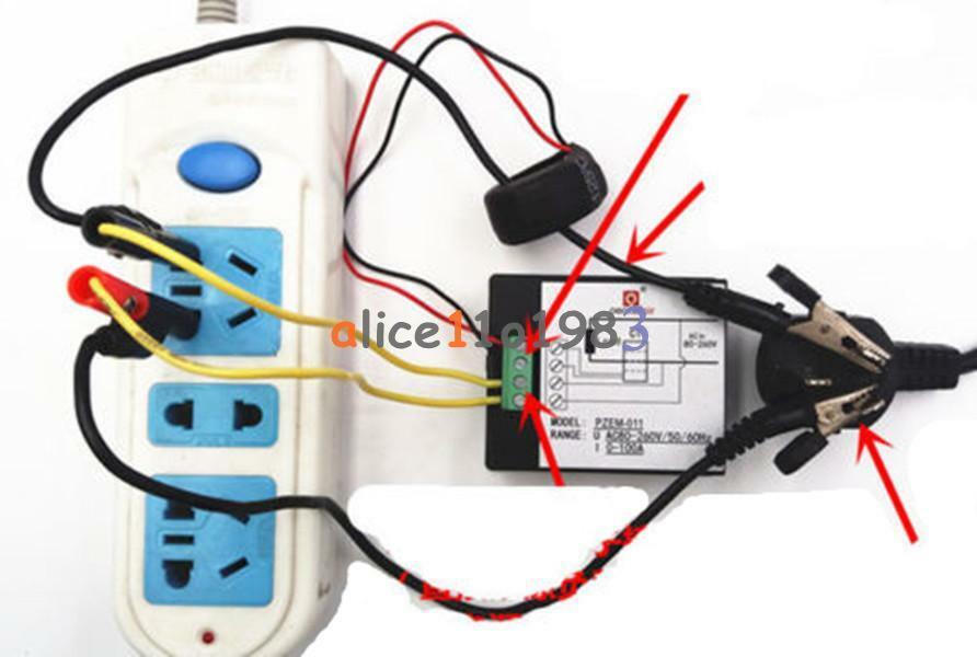 100A AC 260V Digital LCD Panel Voltage Meter Power Energy Ammeter Voltmeter