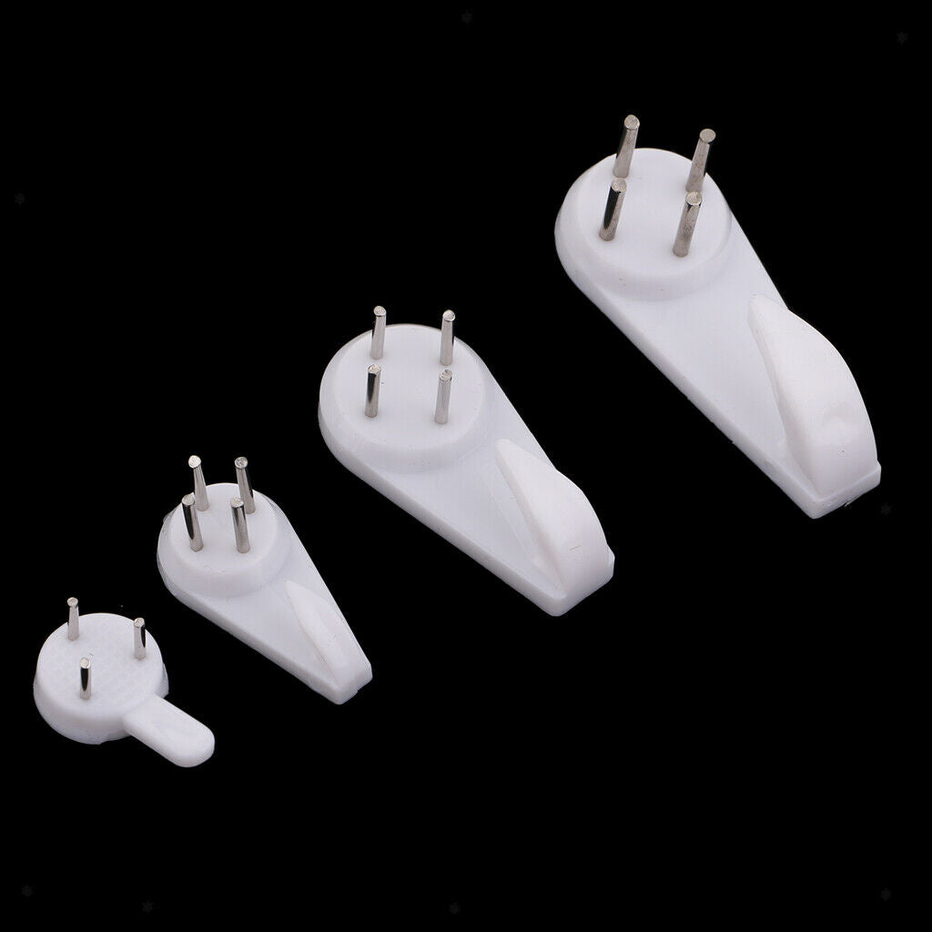40pcs picture hard wall hooks hanging HOOKS clothes hangers 4 styles