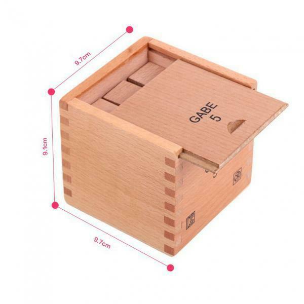 Wood Cubes Toddler Kids Building Blocks Toys in Box Hand & Eye Cooperation
