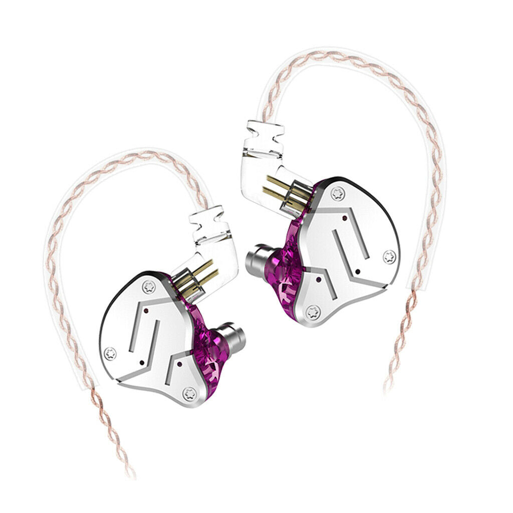 3.5mm 1BA In-Ear Stereo Headphone Headset Earphone Earbuds Remote Mic  Purple
