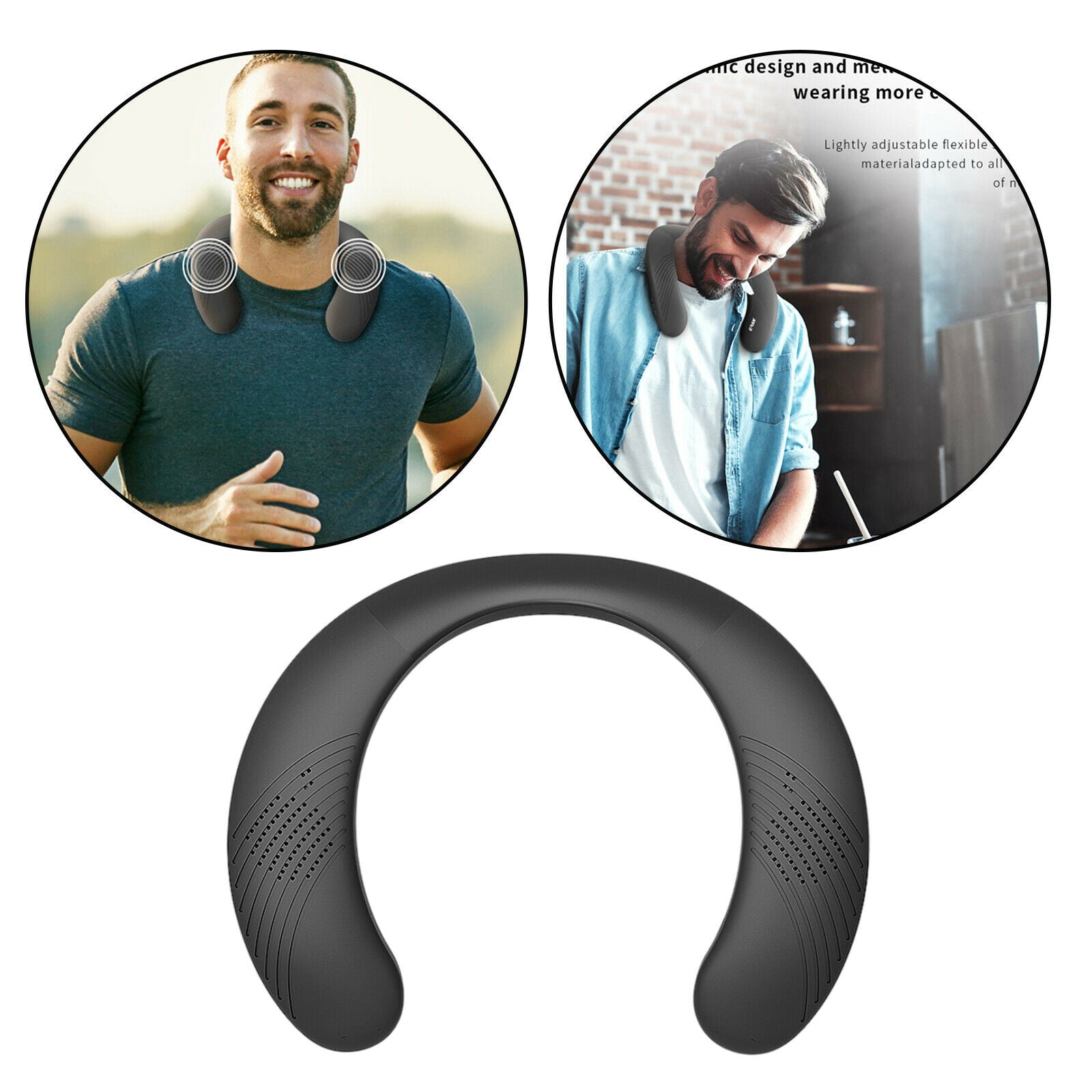 Neckband Bluetooth 5.0 Speaker Wearable Over Neck Speaker Headset Sweatproof
