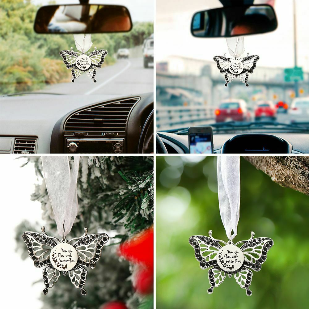 Decoration Mourning Pendants Loved Ones Souvenir Now She Flies With Butterflies