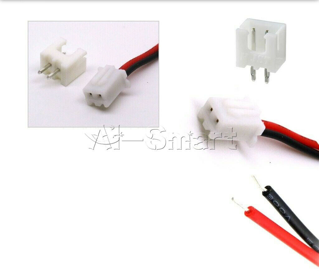 2Pin JST SM XH Plug Wires Plug Wire Connector Male to Female 5/10 Pairs