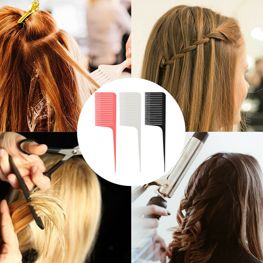 3pcs Professional Weaving Highlighting Foiling Hair Comb Hair Coloring Combs